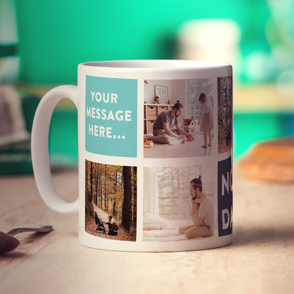 No.1 Dad Collage Mug with 7 Photos