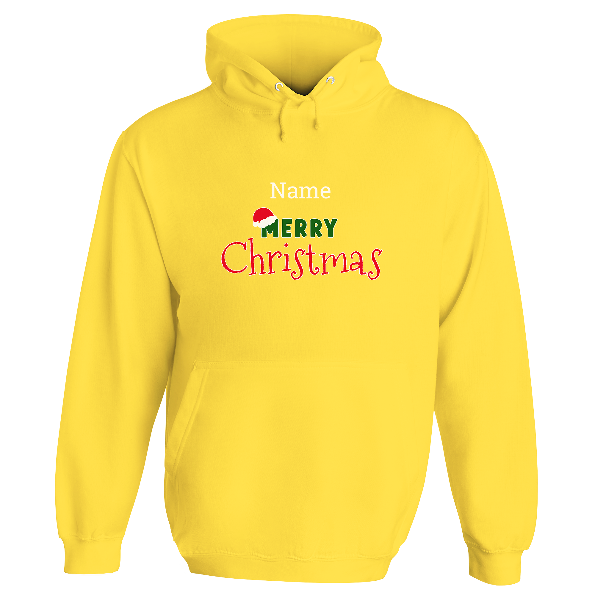 Merry Christmas Santa Hat Personalised Hoodie