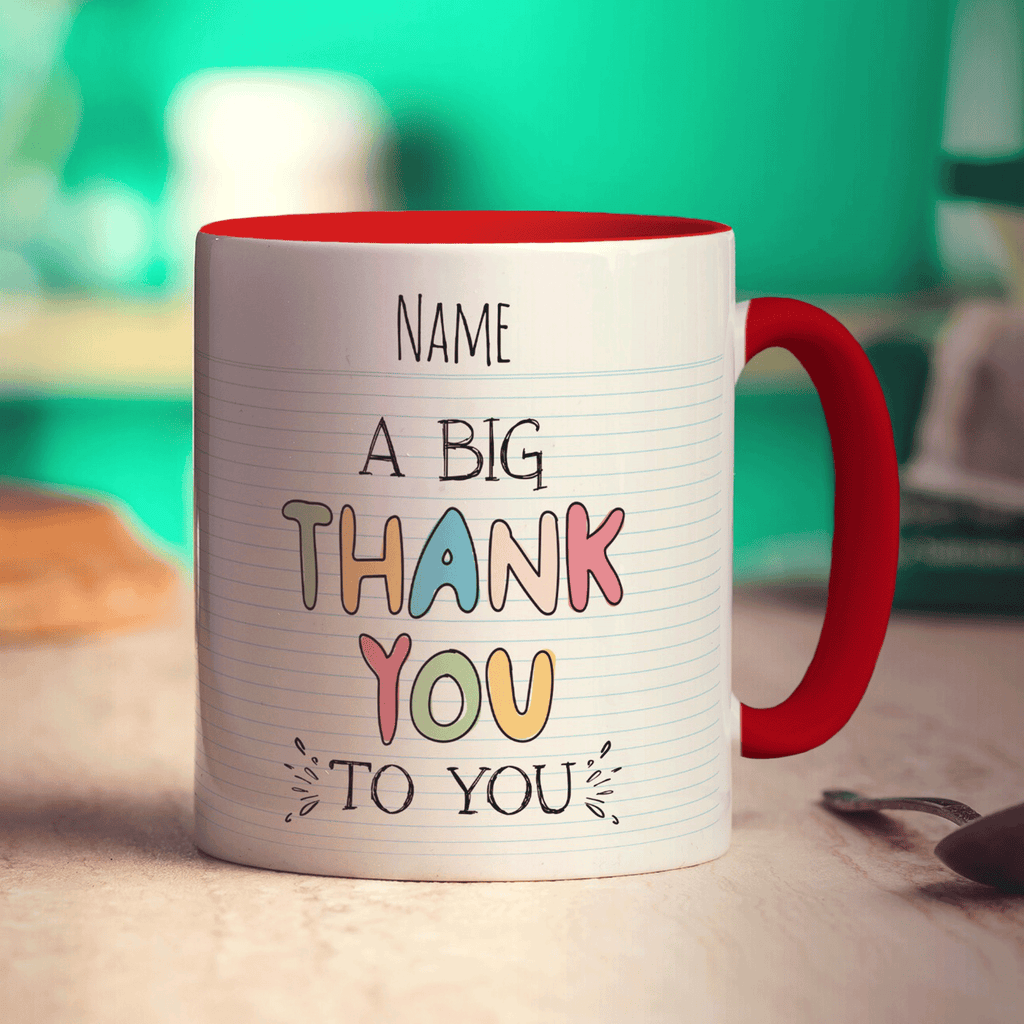 A Big Thank You to You Teacher Mug - Standard 330ml (11oz) / Red