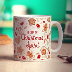 A Cup of Christmas Spirit Mug - Standard 330ml (11oz) / White