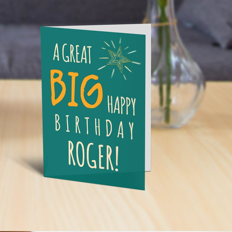 A Great Big Happy Birthday Card Standing Up