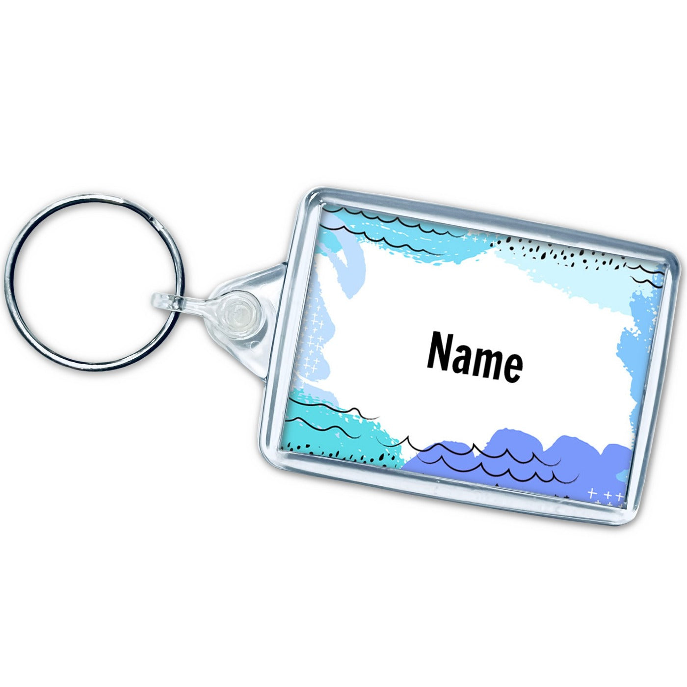 Keyring With Abstract Design - Add Any Name