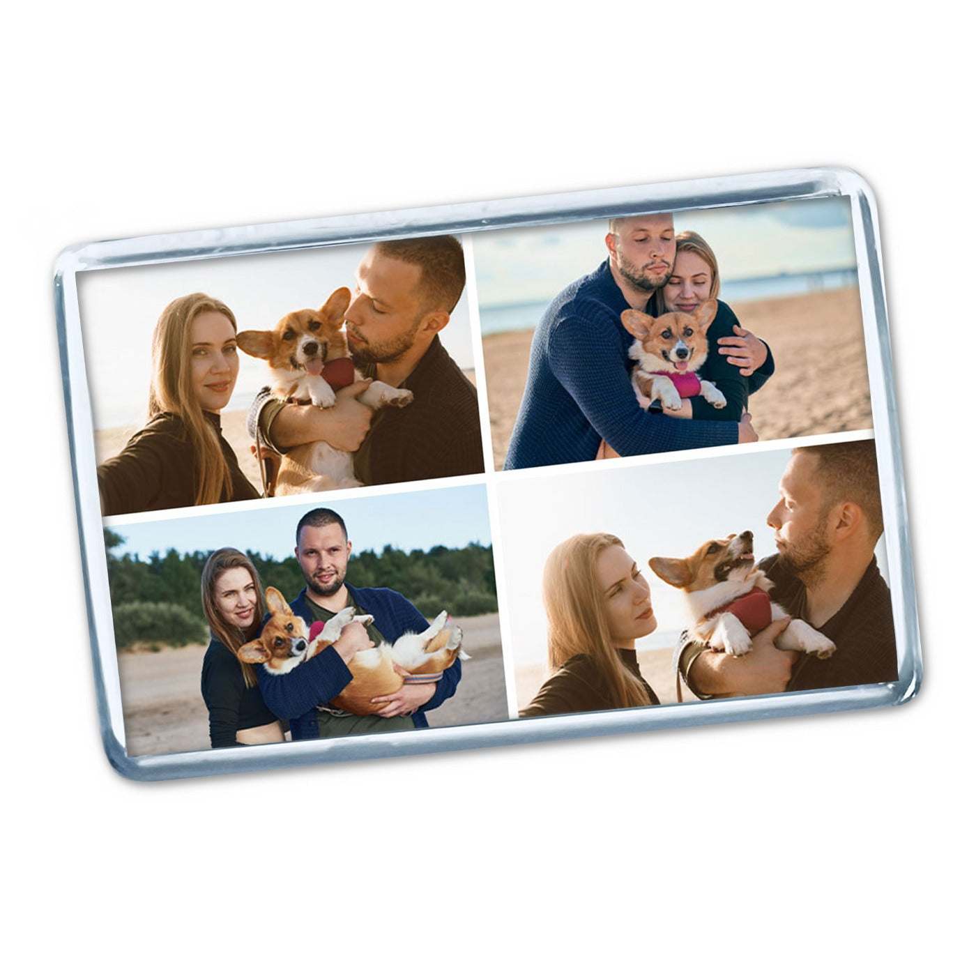 4 Photo Grid Acrylic Magnet - Landscape