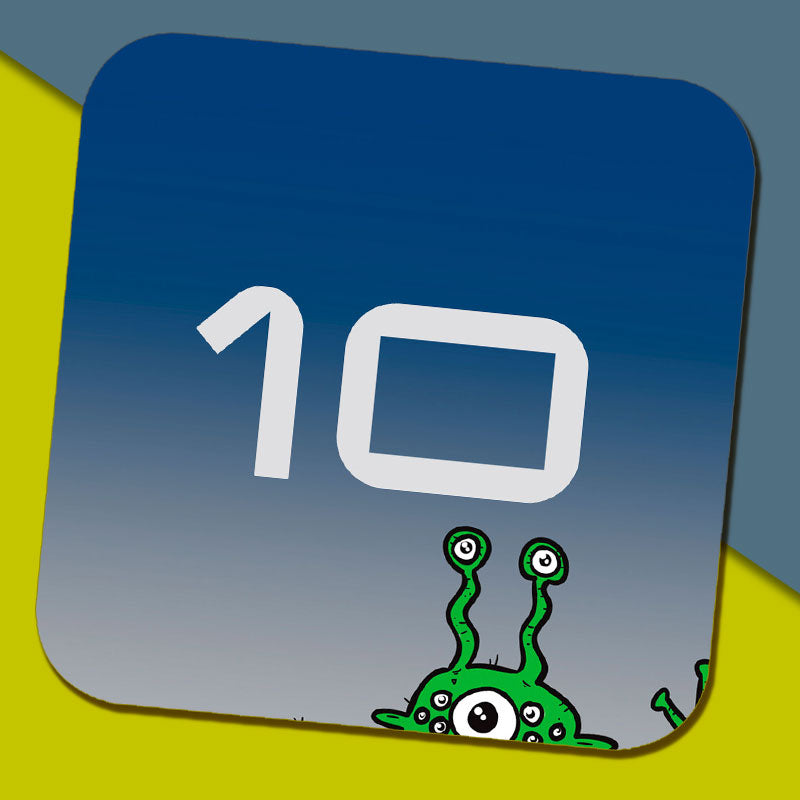 Alien Sci-Fi Birthday Coaster
