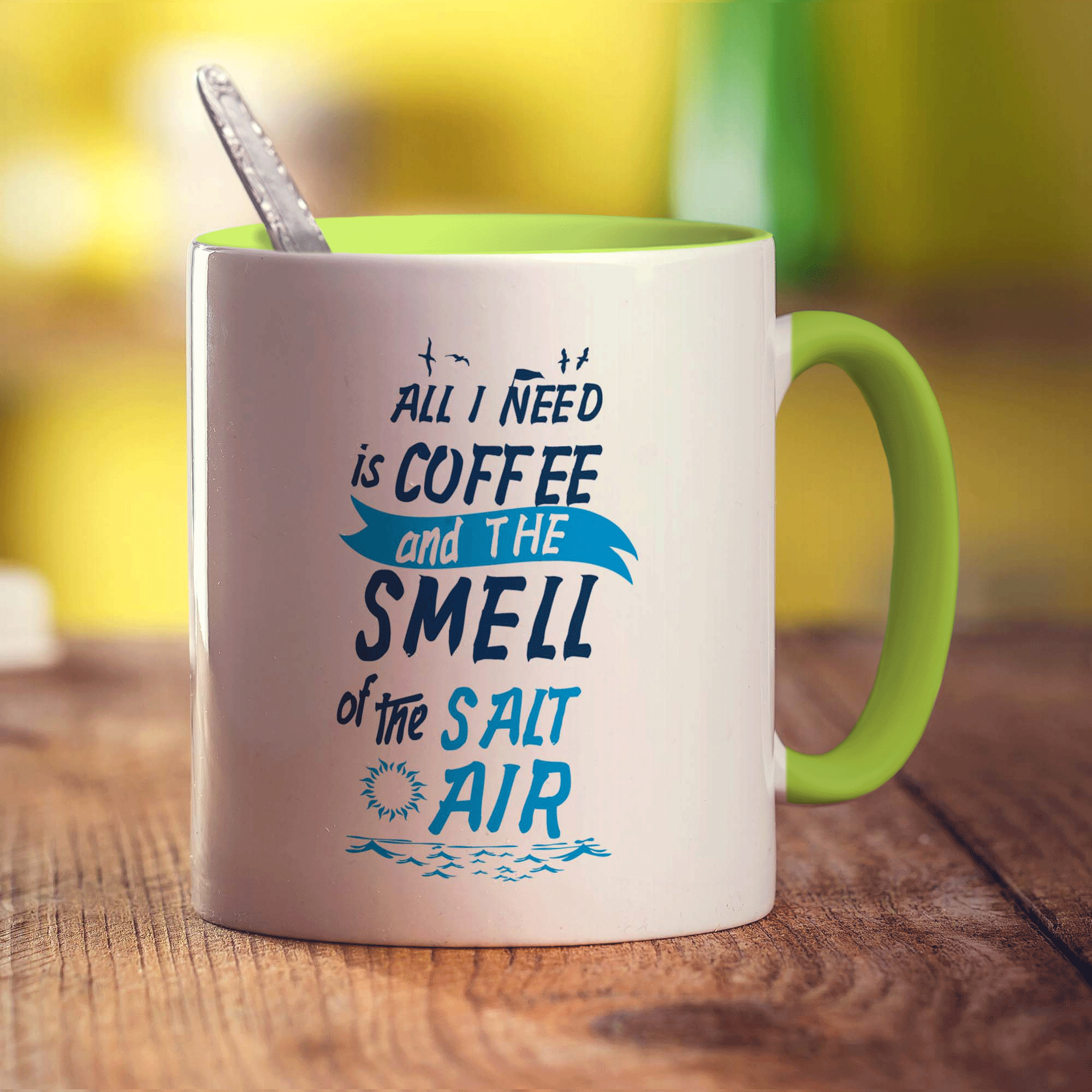 All I Need is Coffee and The Smell of The Salt Air Mug
