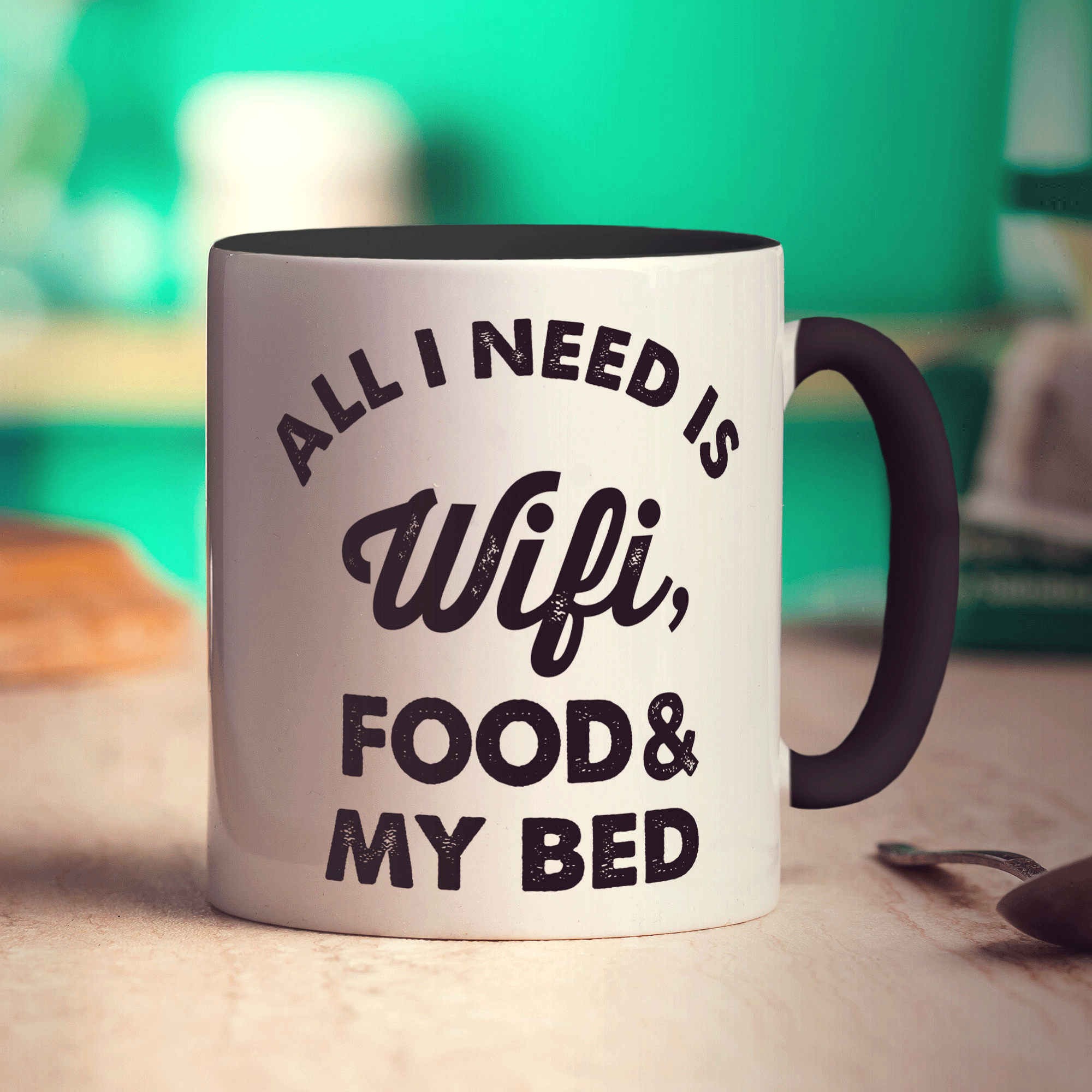 All I Need is Wifi, Food & My Bed Mug