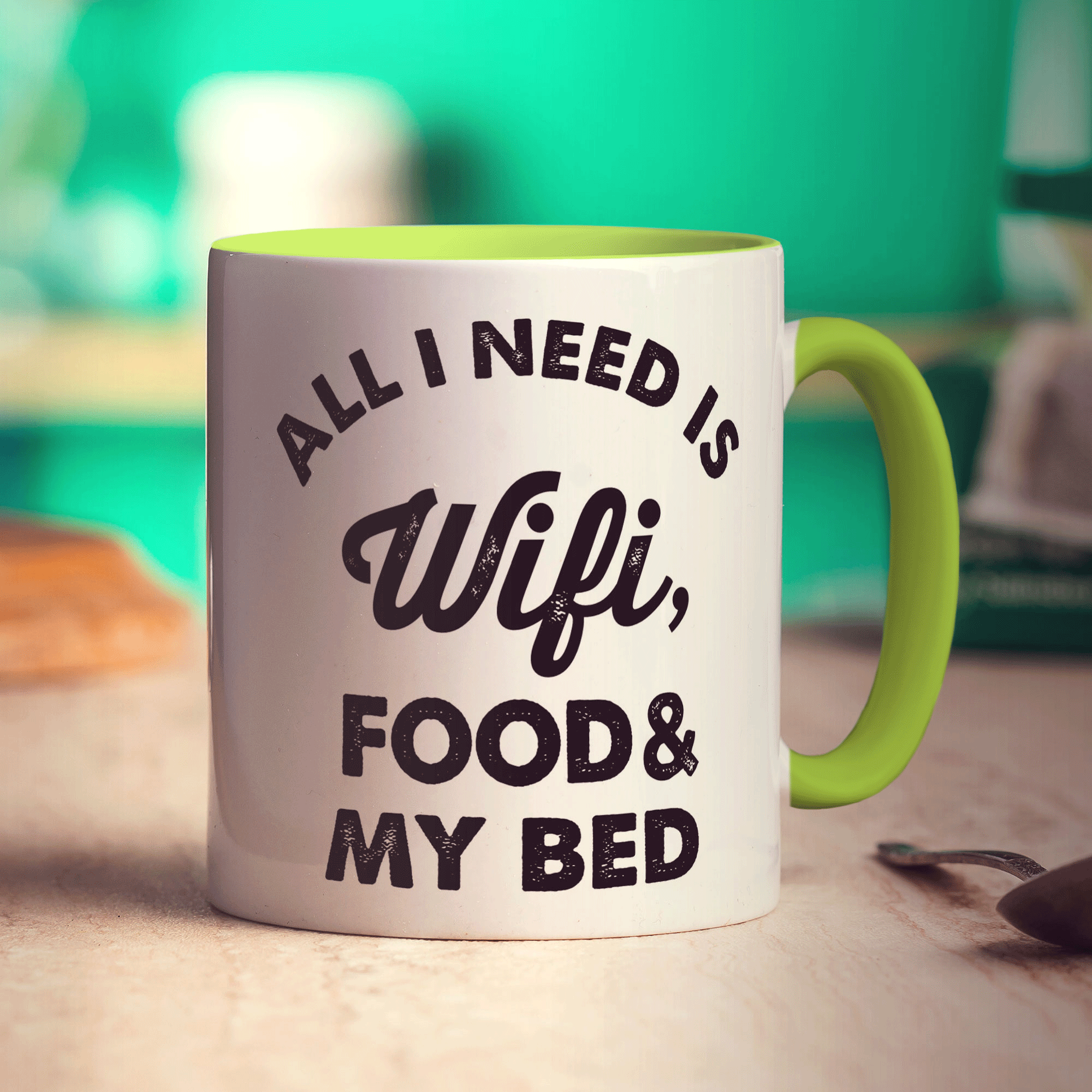 All I Need is Wifi, Food & My Bed Mug