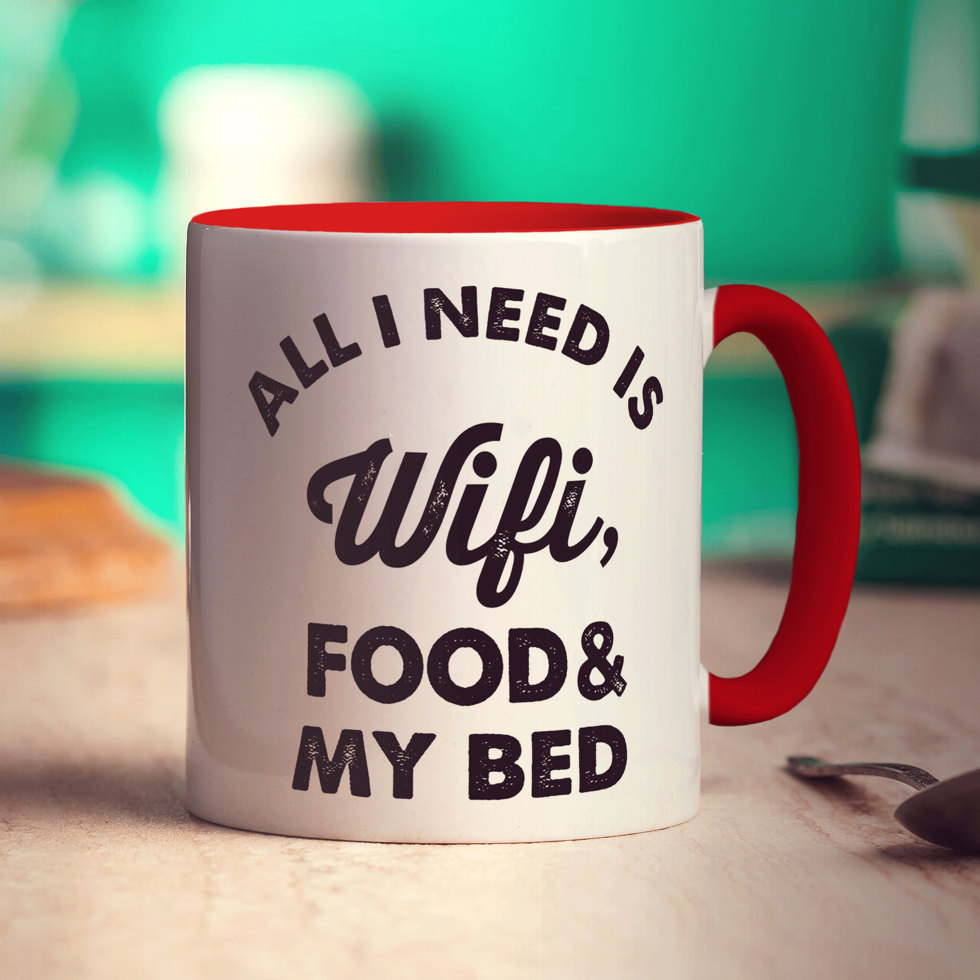 All I Need is Wifi, Food & My Bed Mug