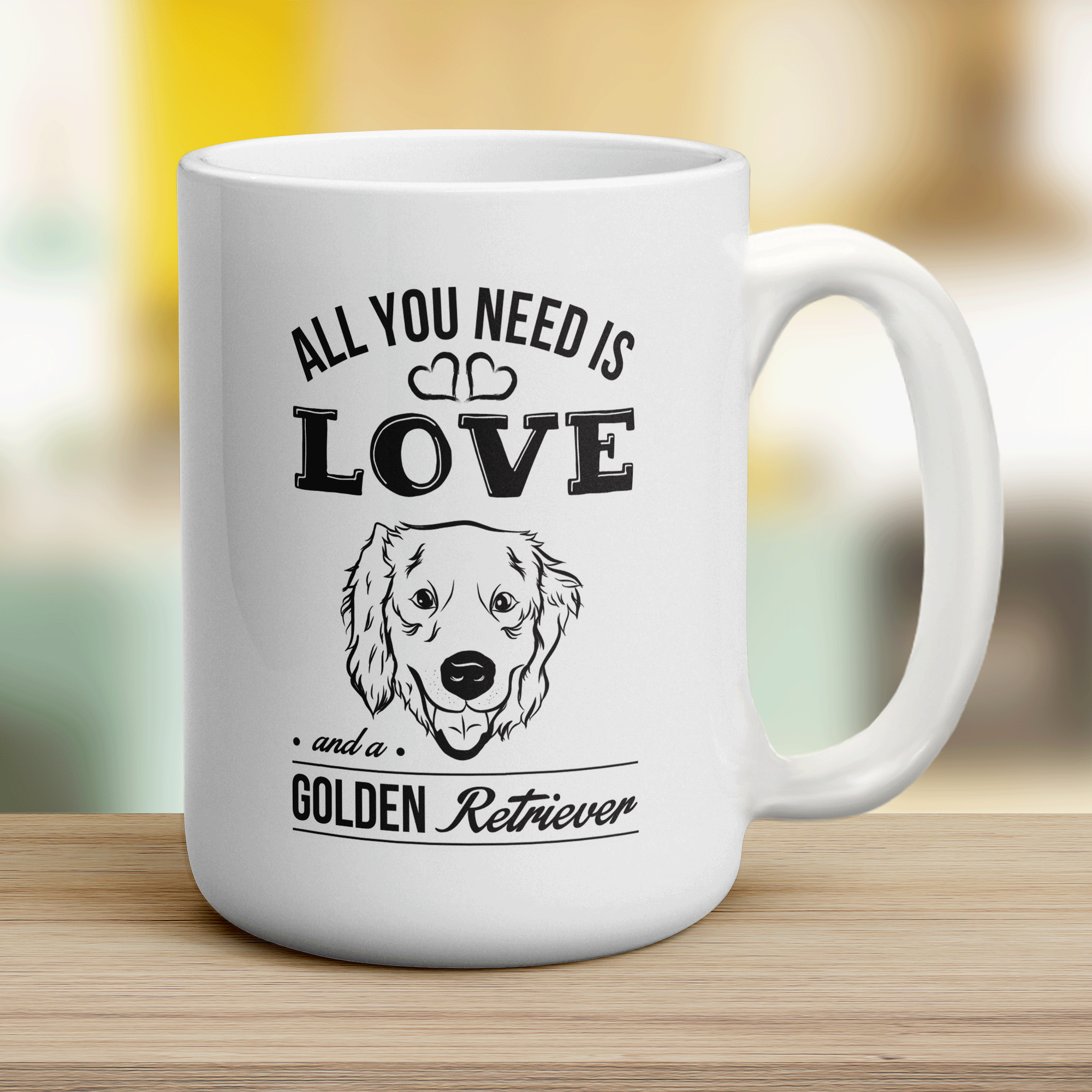 All You Need Is Love And A Golden Retriever Mug