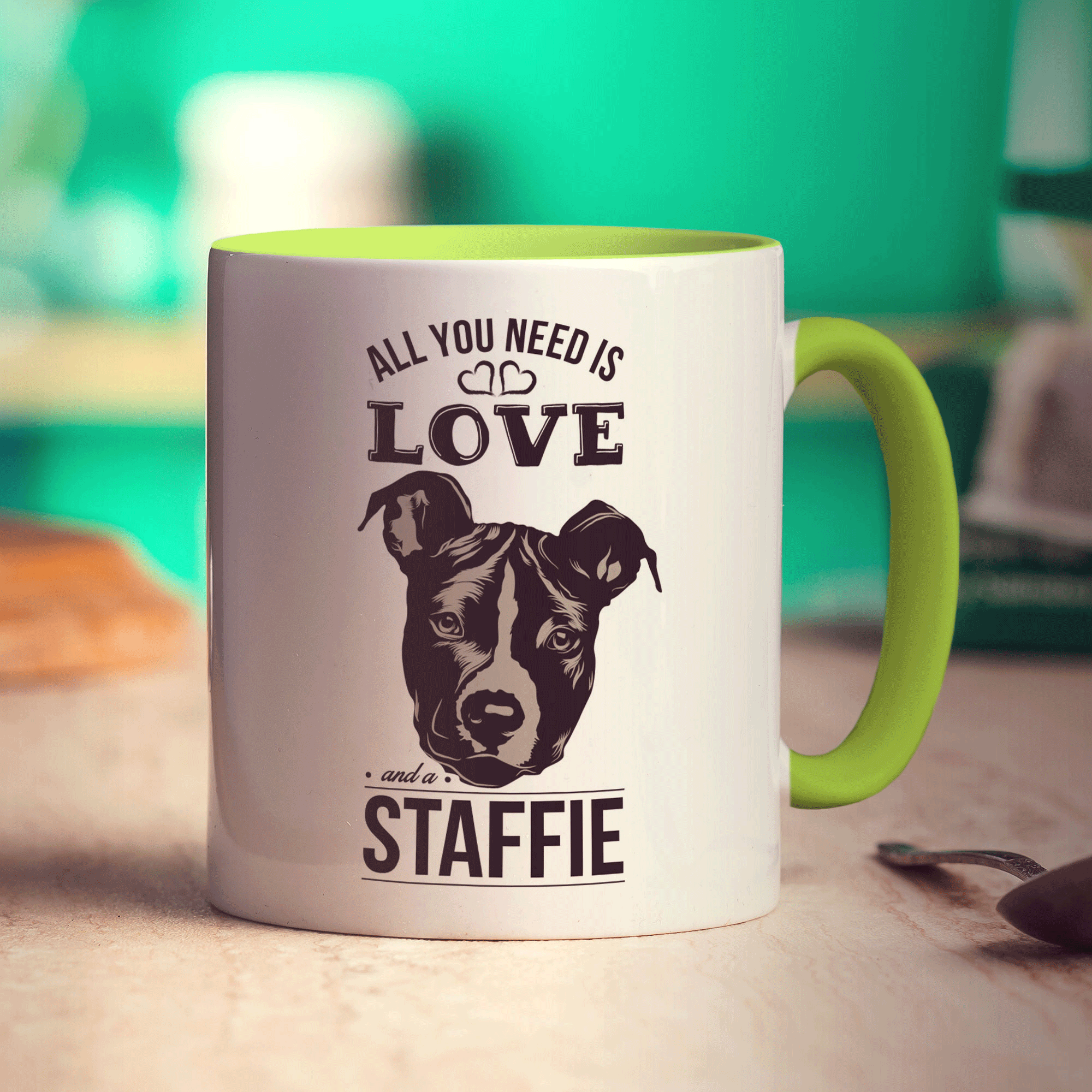 All You Need Is Love And A Staffie Mug