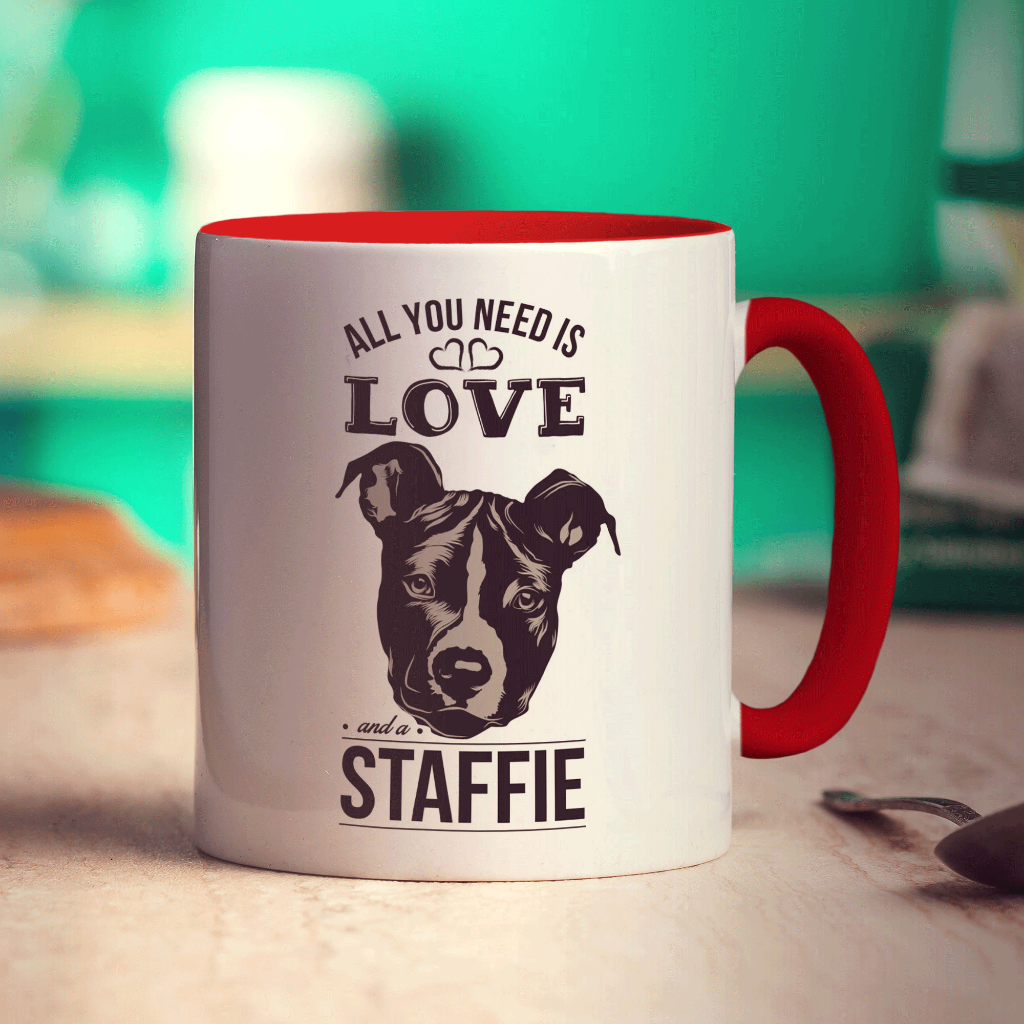 All You Need Is Love And A Staffie Mug