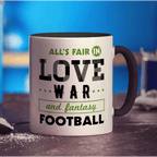All's Fair in Love, War & Fantasy Football Mug - Standard 330ml (11oz) / Black