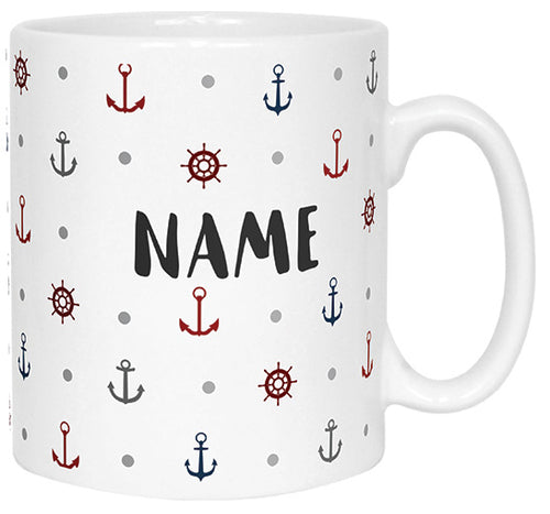 Anchor Pattern Name Mug