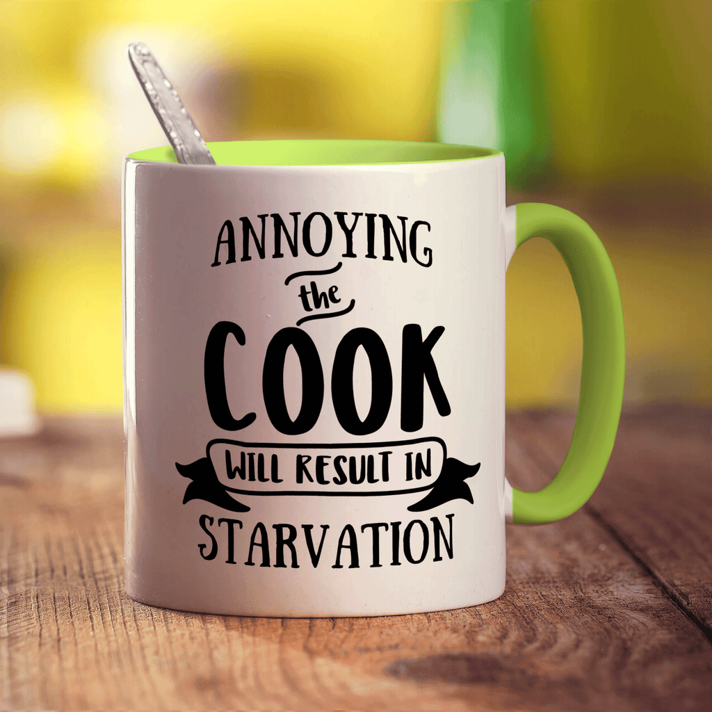 Annoying The Cook Will Result In Starvation Mug - Standard 330ml (11oz) / Green