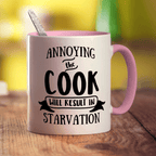Annoying The Cook Will Result In Starvation Mug - Standard 330ml (11oz) / Pink