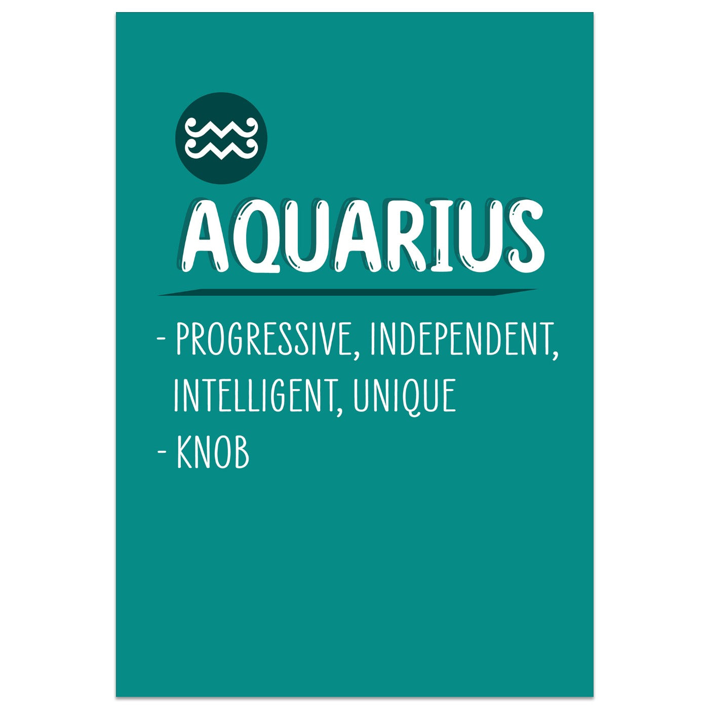 Aquarius Definition Birthday Card