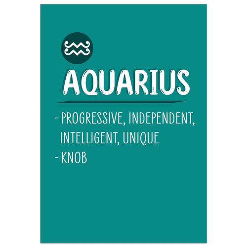 Aquarius Definition Birthday Card