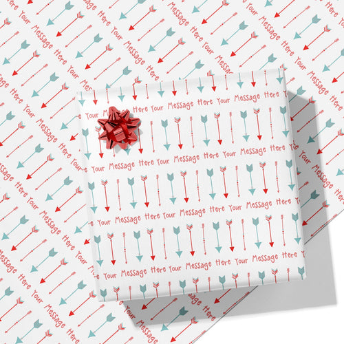 Arrow Pattern Message Wrapping Paper