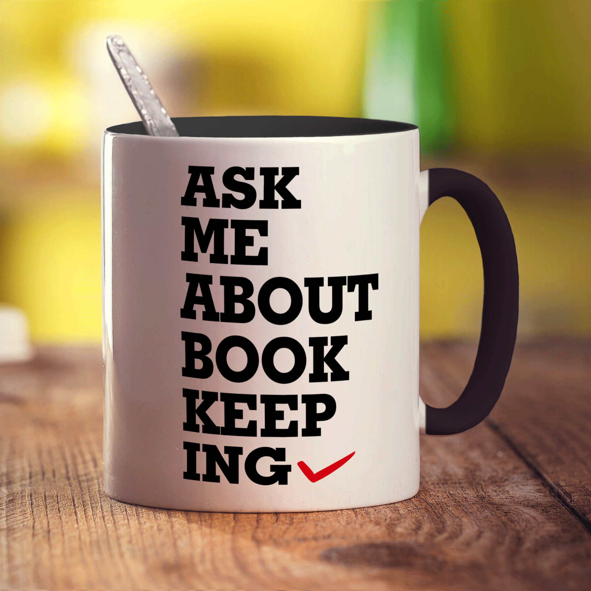 Ask Me About the Bookkeeping Mug