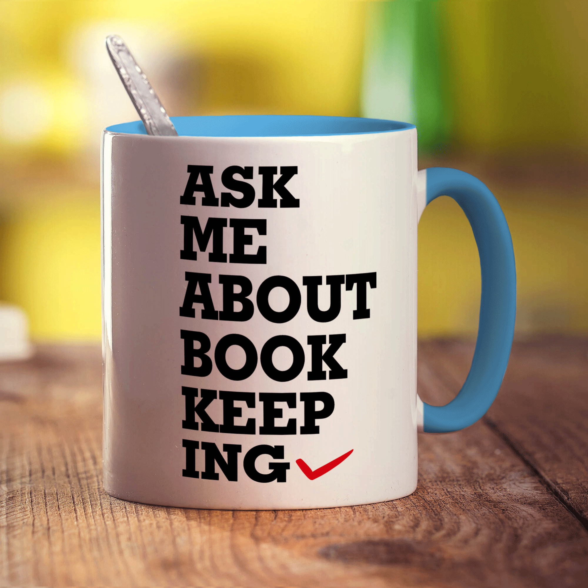 Ask Me About the Bookkeeping Mug