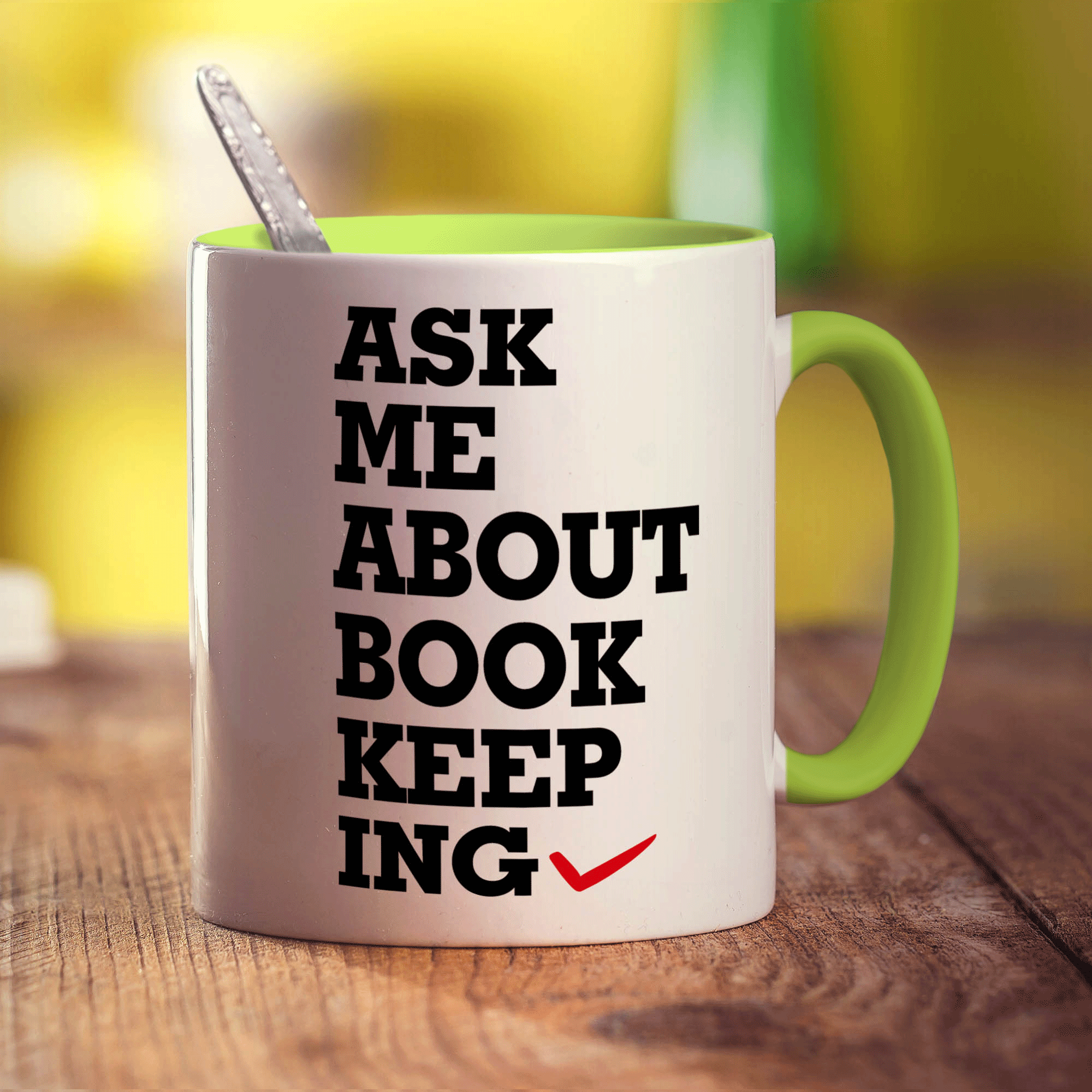 Ask Me About the Bookkeeping Mug