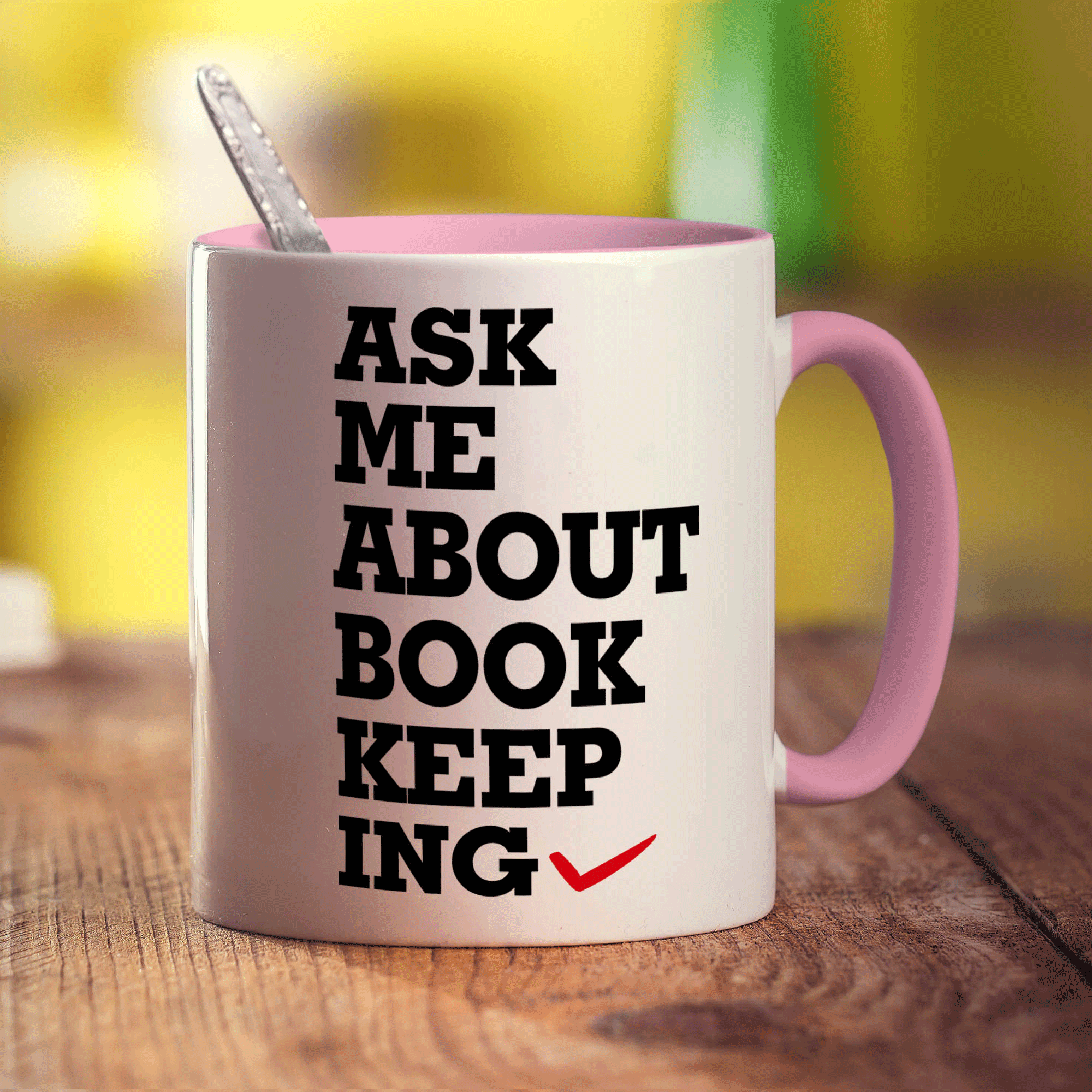 Ask Me About the Bookkeeping Mug