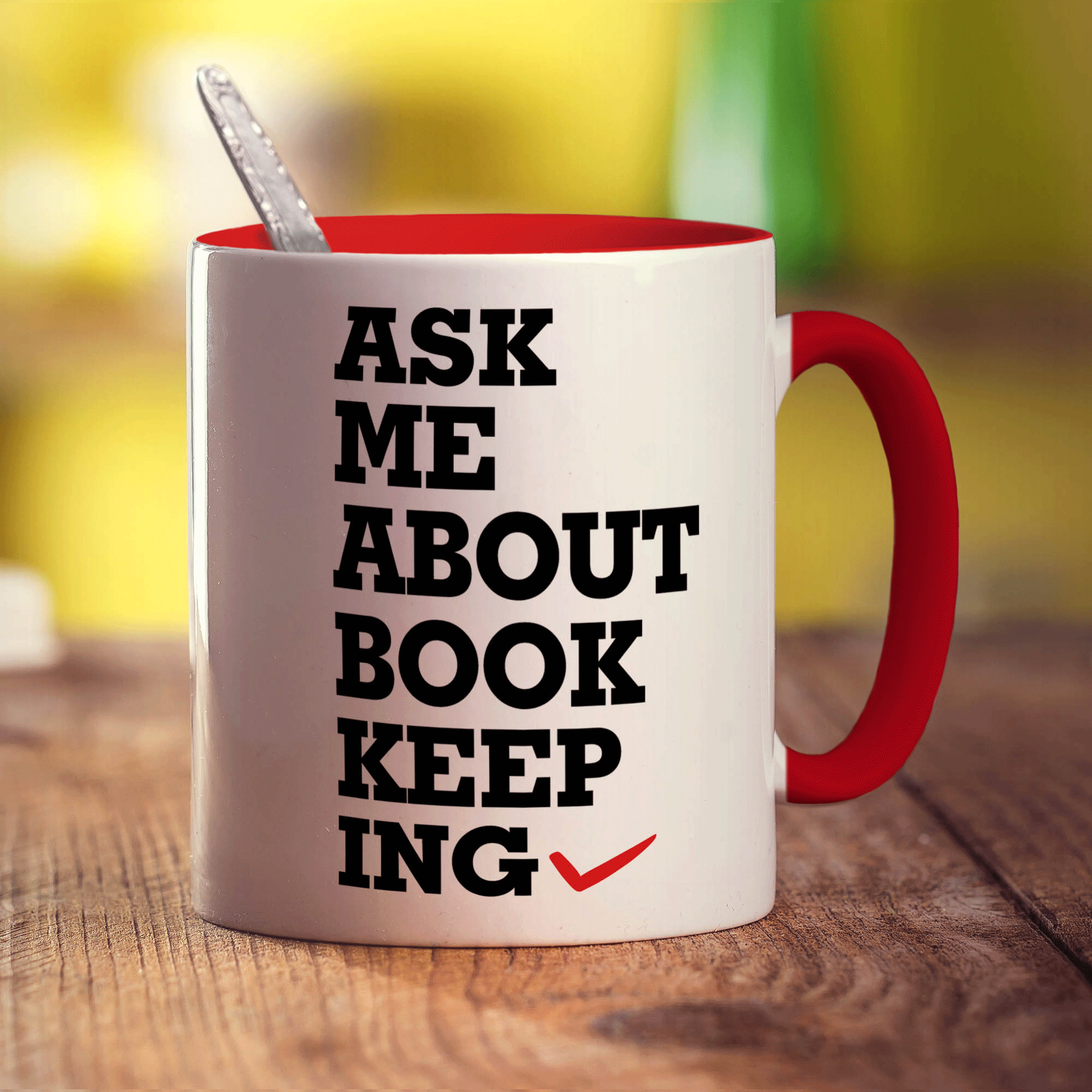Ask Me About the Bookkeeping Mug