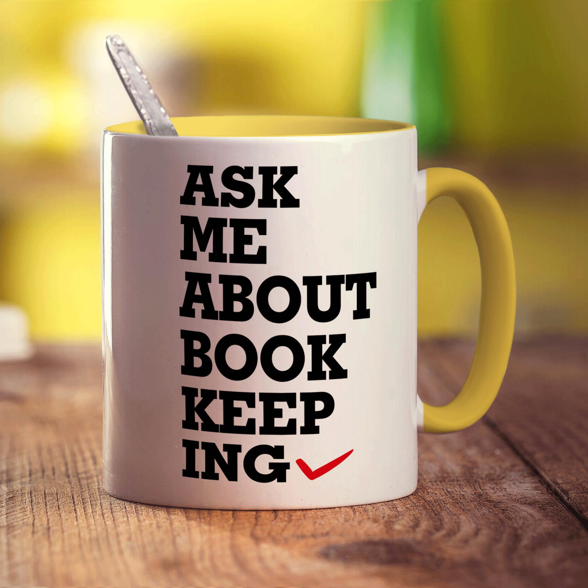 Ask Me About the Bookkeeping Mug