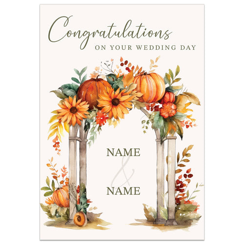 Autumn Wedding Arch Card