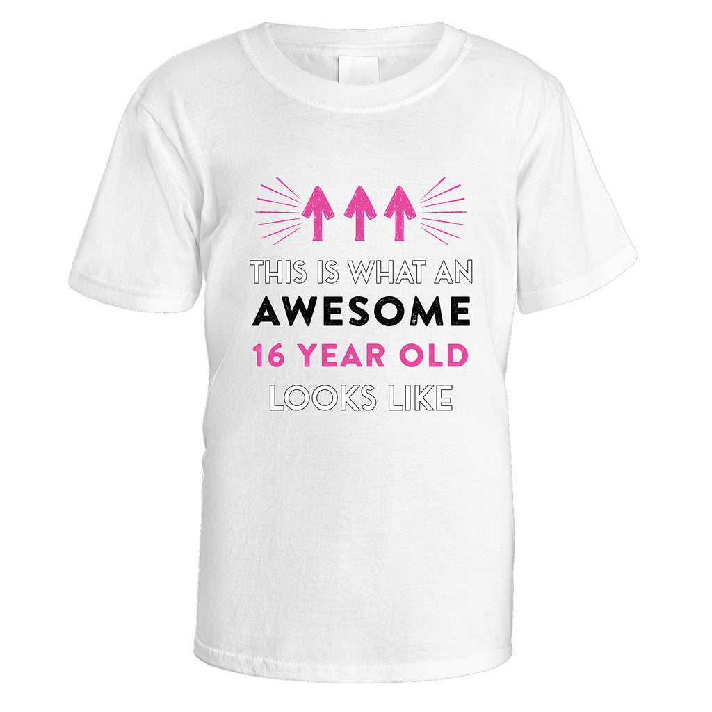Awesome 16 Year Old T-Shirt (Pink Design)