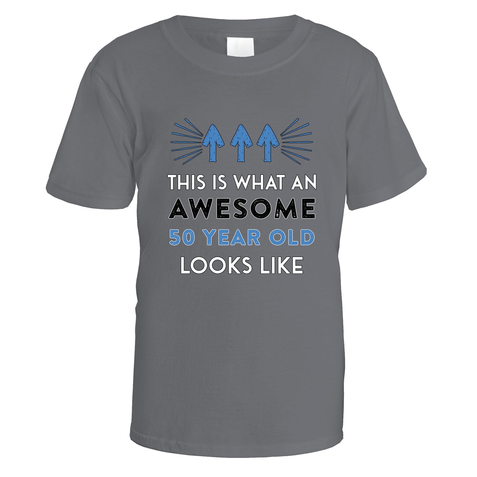Awesome 50 Year Old T-Shirt (Blue Design)