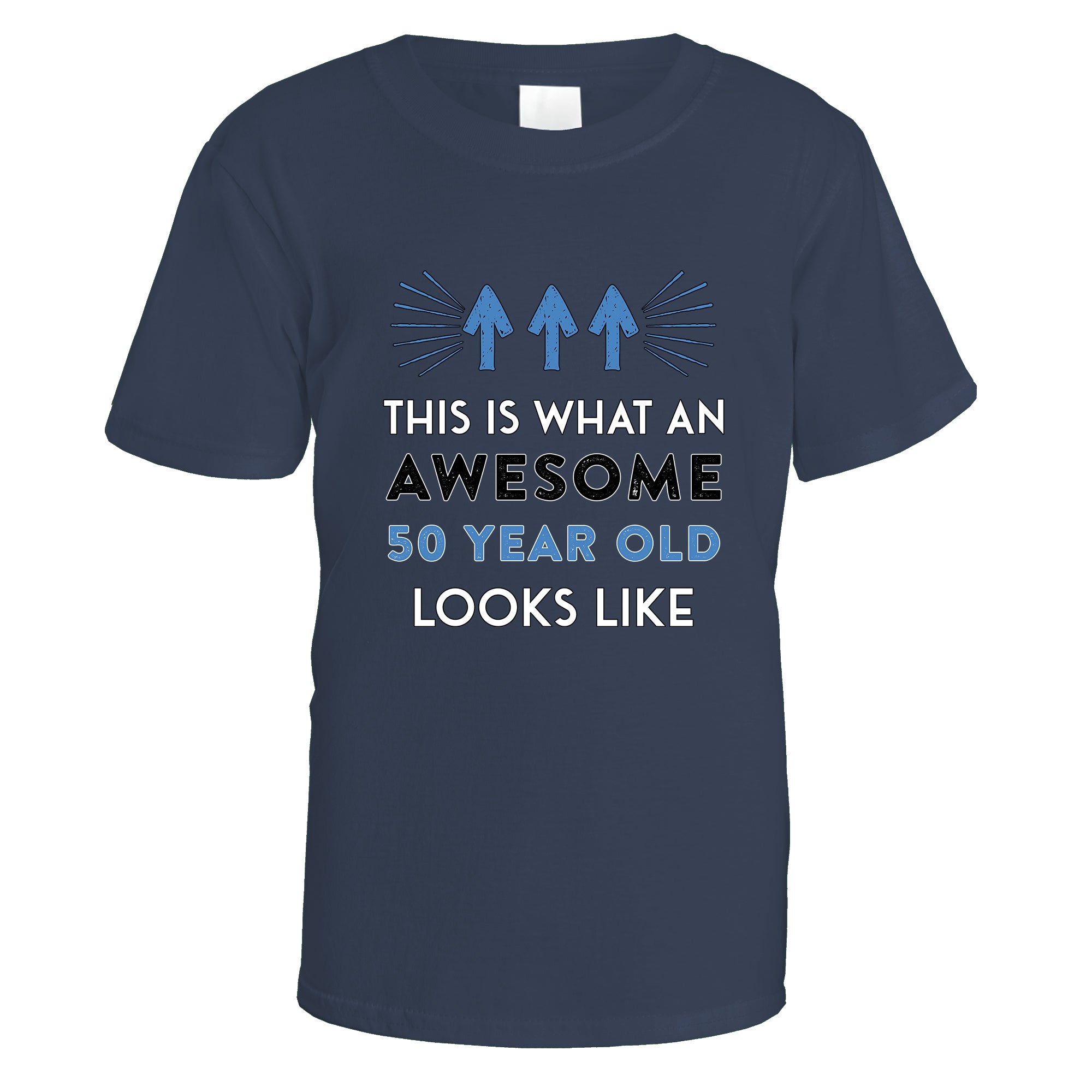 Awesome 50 Year Old T-Shirt (Blue Design)