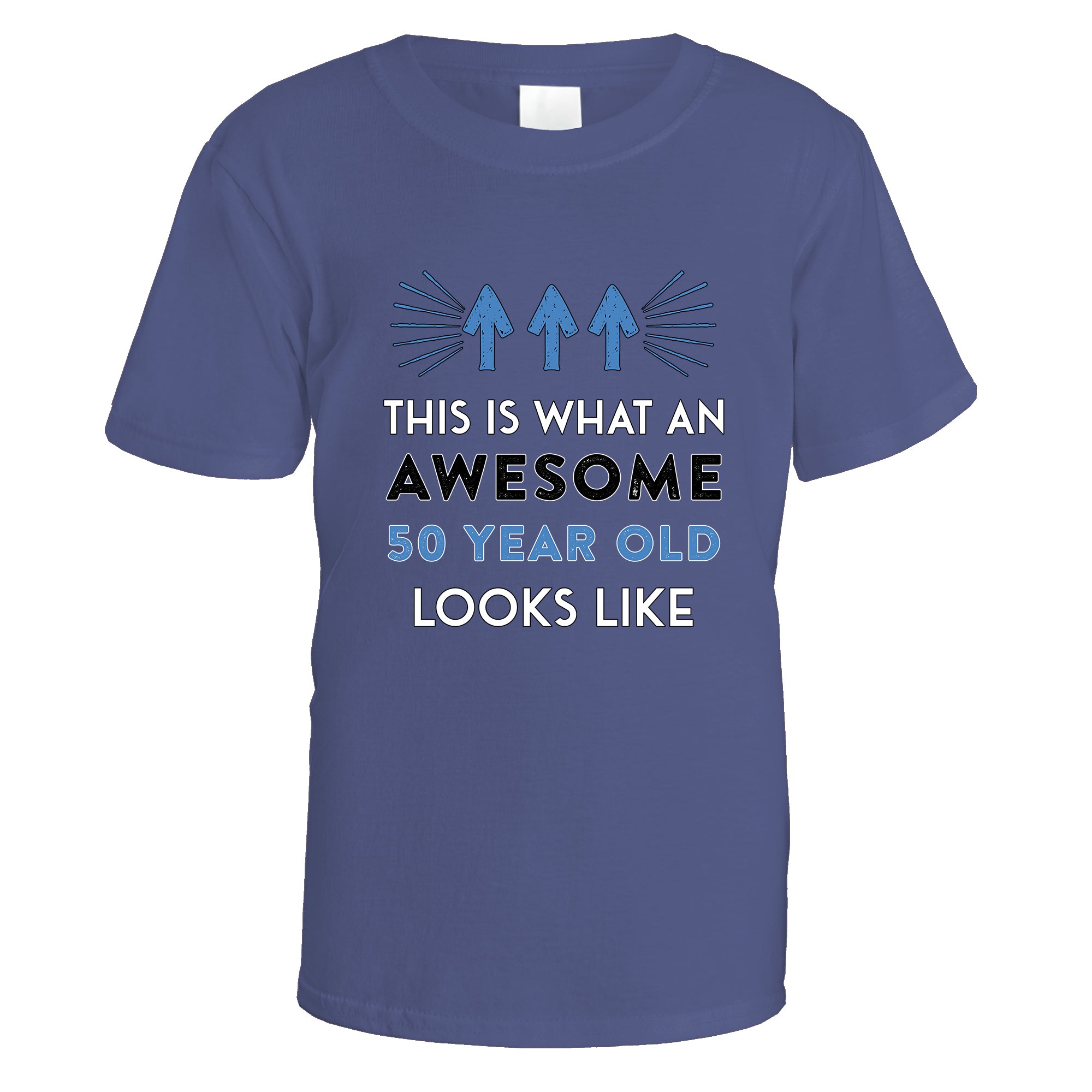 Awesome 50 Year Old T-Shirt (Blue Design)