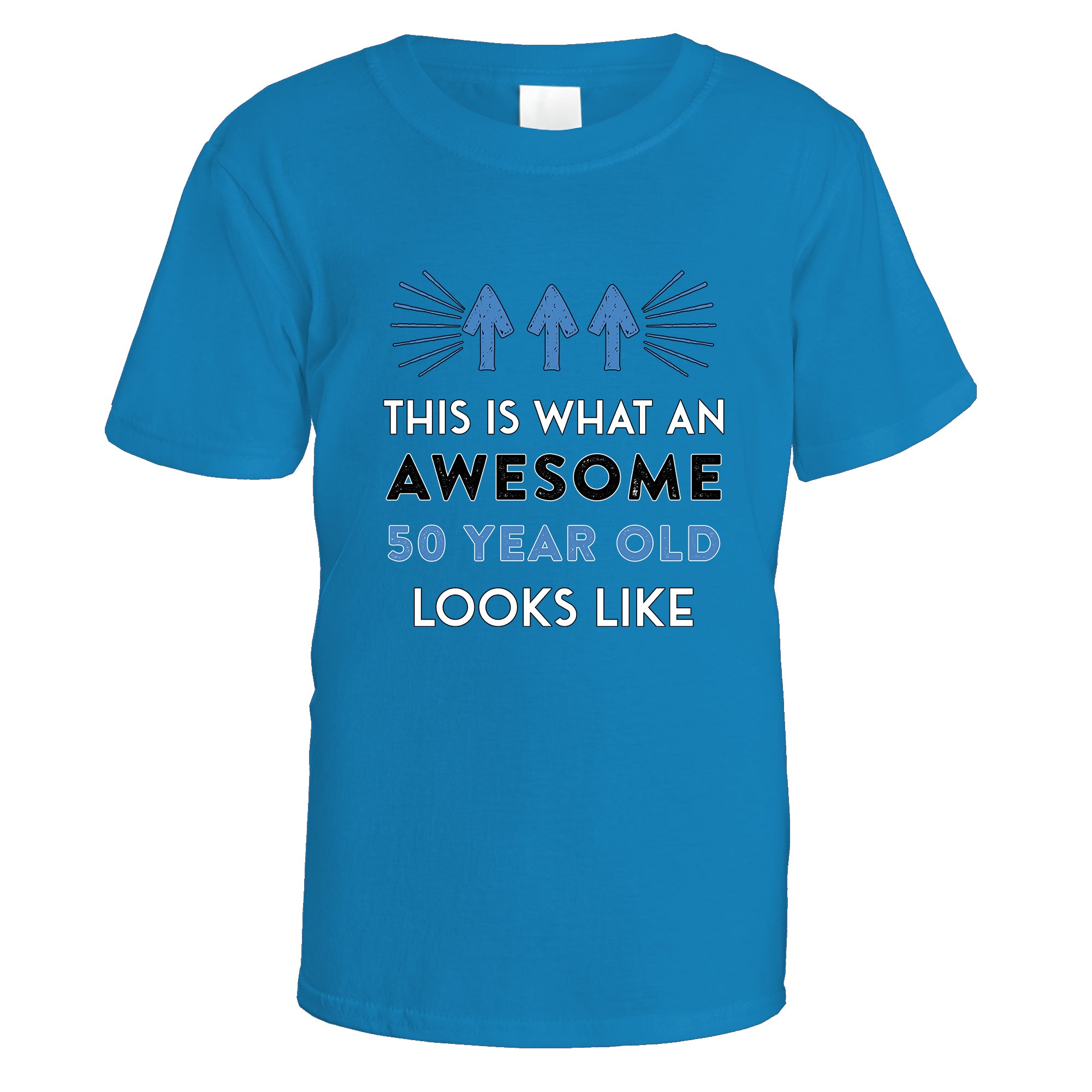 Awesome 50 Year Old T-Shirt (Blue Design)