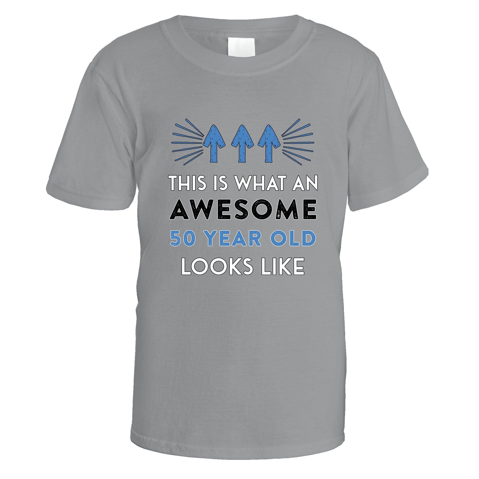 Awesome 50 Year Old T-Shirt (Blue Design)