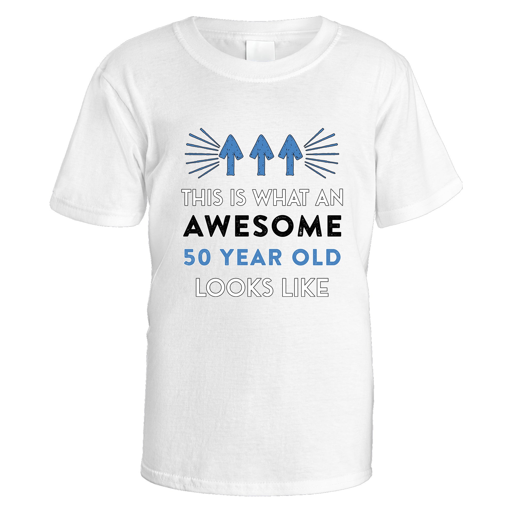Awesome 50 Year Old T-Shirt (Blue Design)