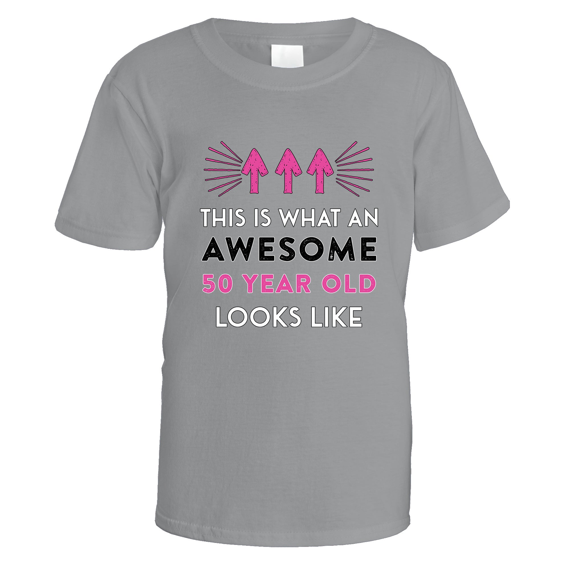 Awesome 50 Year Old T-Shirt (Pink Design)