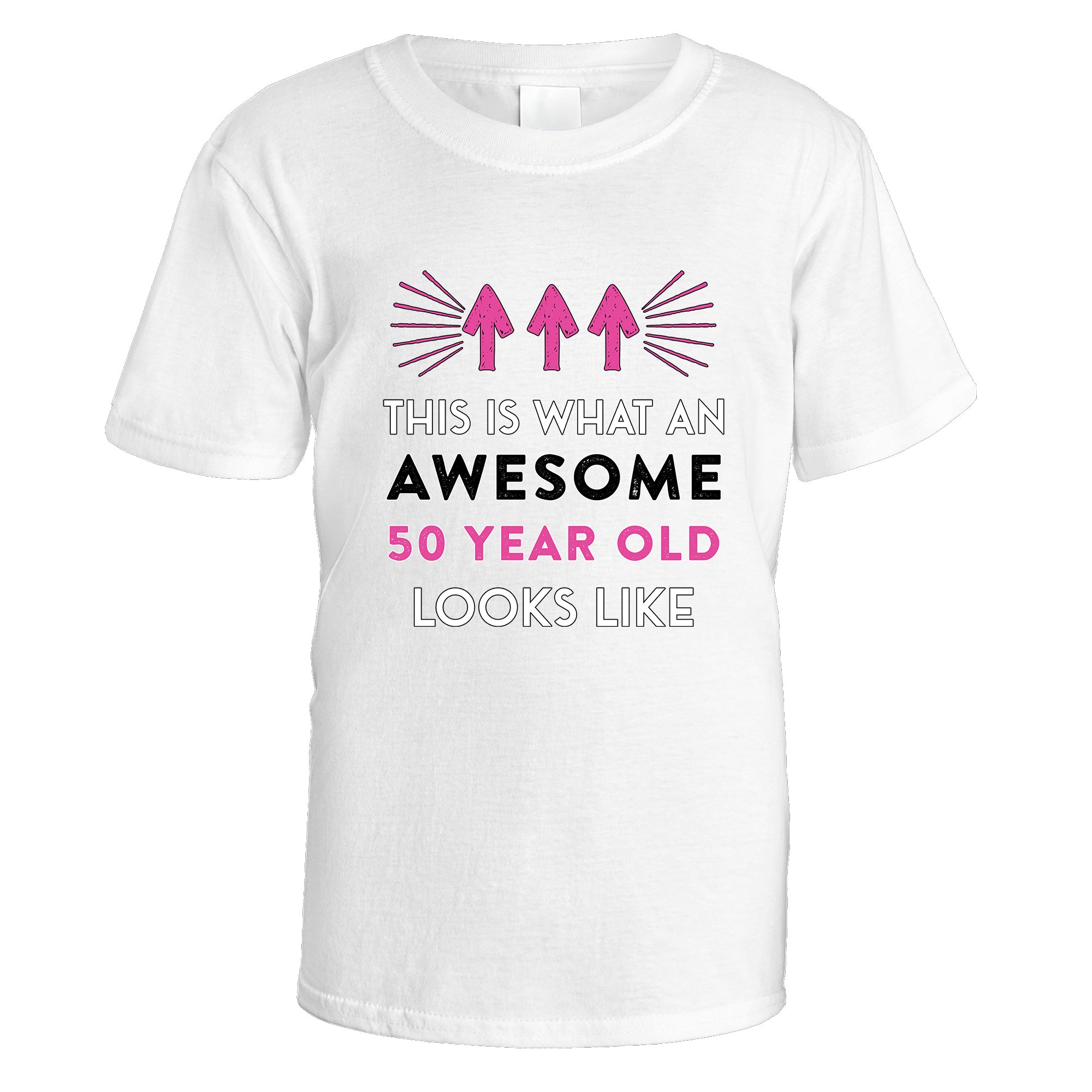 Awesome 50 Year Old T-Shirt (Pink Design)