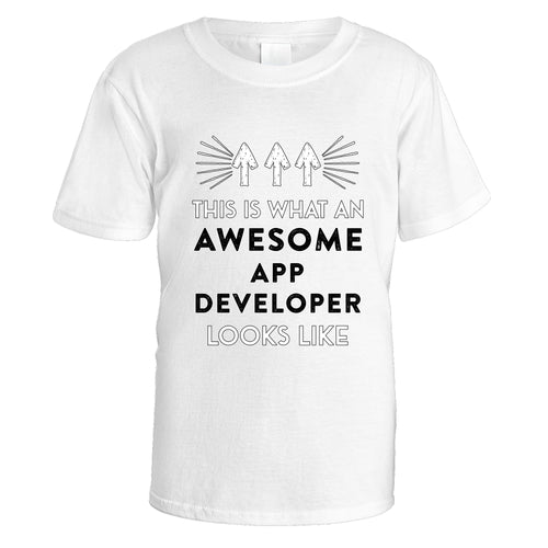 Awesome App Developer T-Shirt - Medium / White