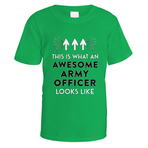 Awesome Army Officer T-Shirt - Small / Irish Green
