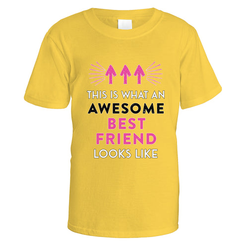 Awesome Best Friend T-Shirt (Pink Design) - Small / Daisy
