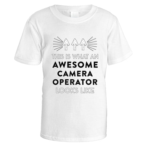 Awesome Camera Operator T-Shirt - Medium / White