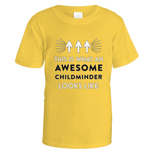 Awesome Childminder T-Shirt - Small / Daisy