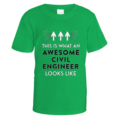 Awesome Civil Engineer T-Shirt - Small / Irish Green