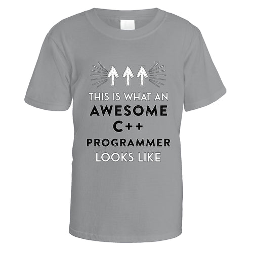 Awesome C++ Programmer T-Shirt - Small / Sports Grey