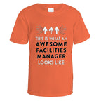 Awesome Facilities Manager T-Shirt - Small / Orange