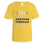 Awesome Fireman T-Shirt - Small / Daisy
