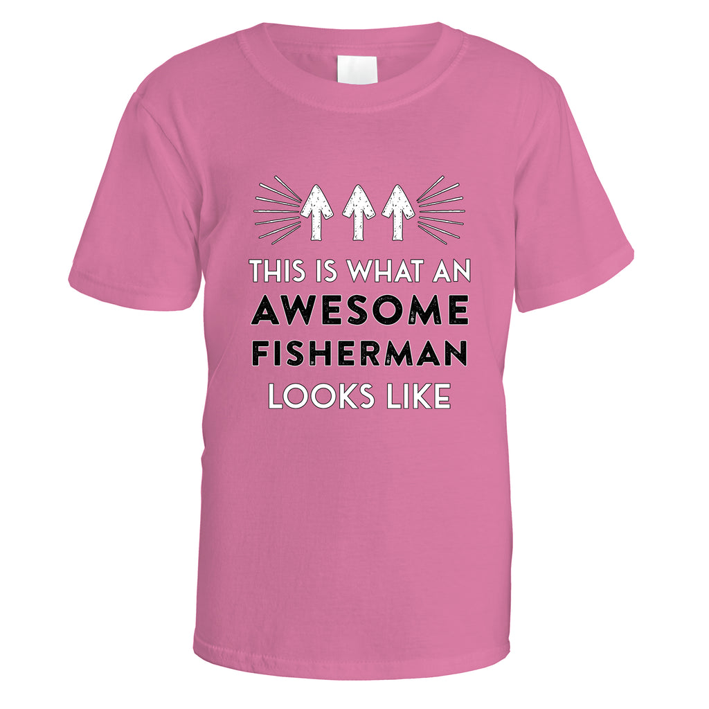 Awesome Fisherman T-Shirt - Small / Azalea