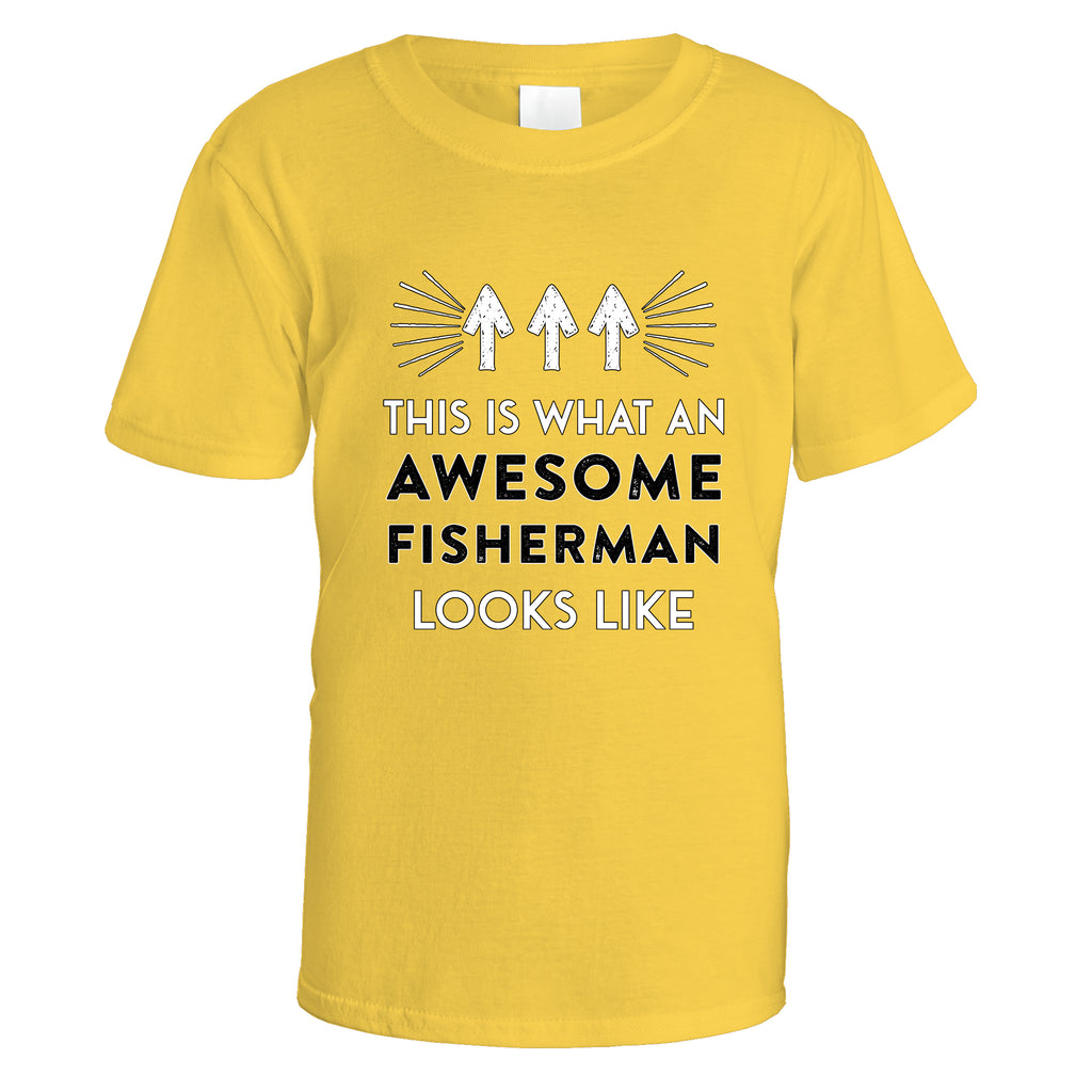 Awesome Fisherman T-Shirt - Small / Daisy