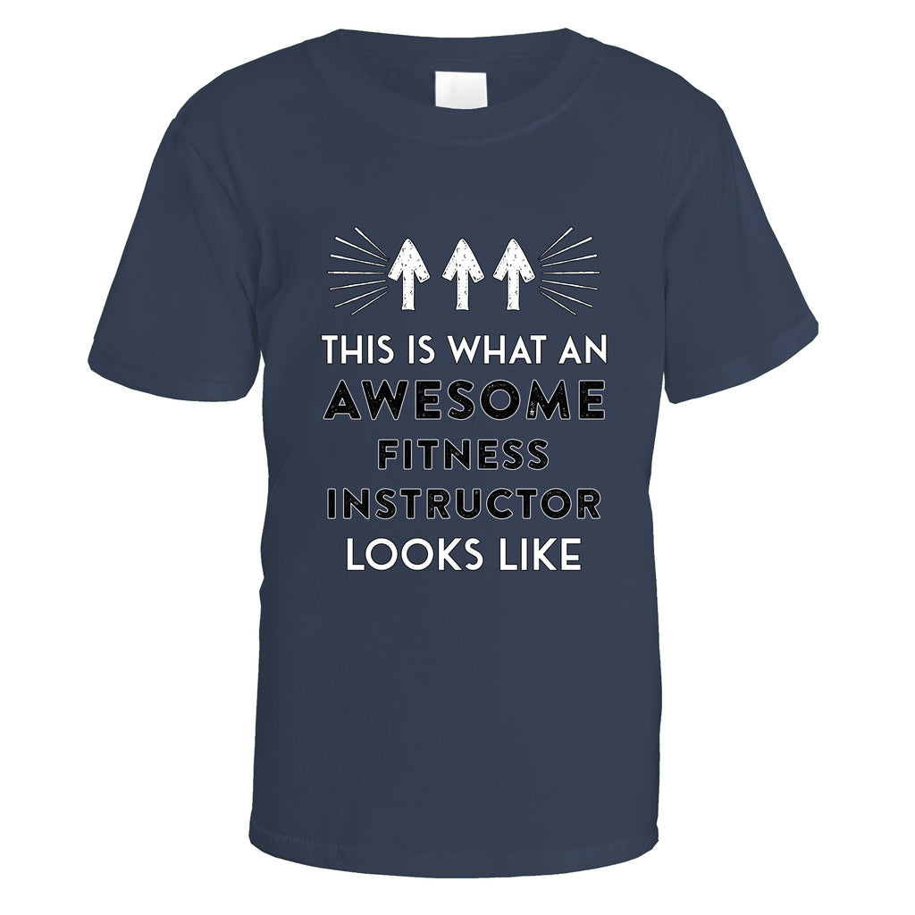 Awesome Fitness Instructor T-Shirt - Small / Navy